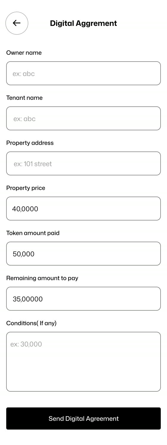 Hommigo digital rental agreement with e-signature